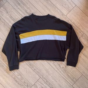 American eagle cropped crew neck sweater